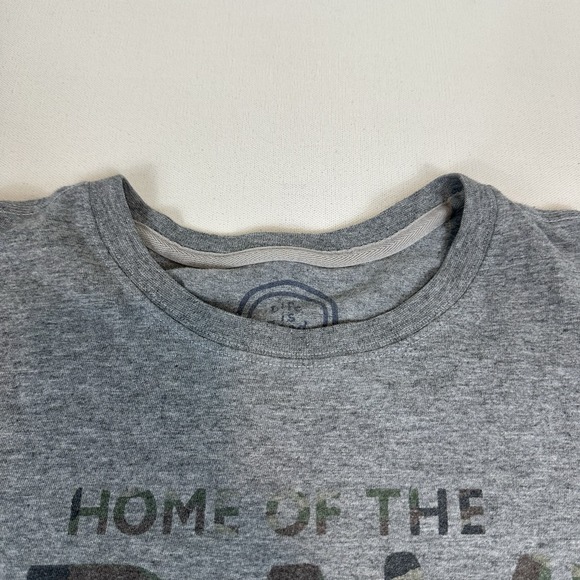 Life is Good Home of the Brave Shirt Camo Men Large Long Sleeve Gray Classic Fit - Picture 7 of 10